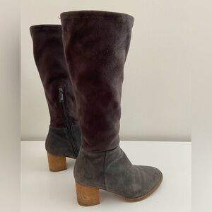 Blondo waterproof grey leather tall boots sz 9.5